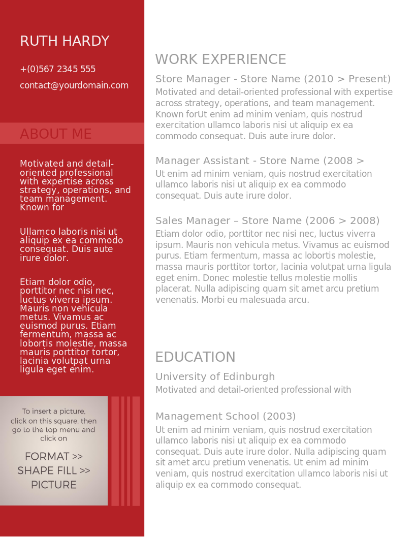 Roaring Red CV – anteprima